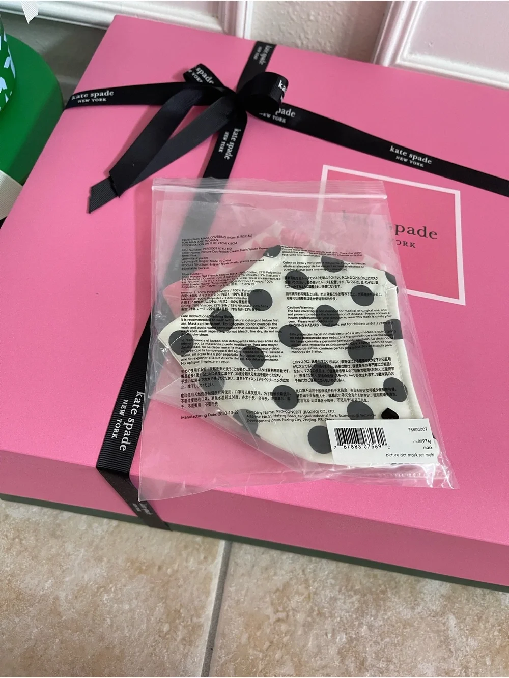 Kate Spade New York 2 set Face Masks